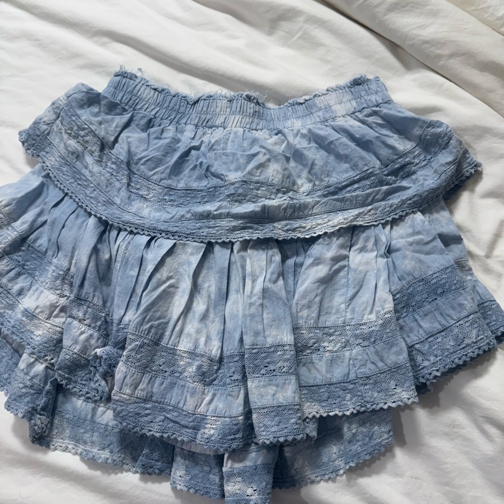 Love shack fancy ruffle mini skirt size xs